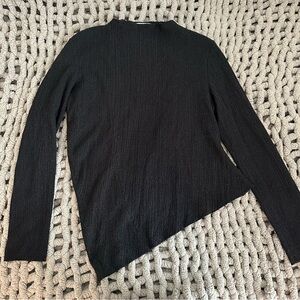 zara asymmetrical mock neck long sleeve